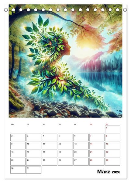 Produktbild: Bl&auml;tter - Visionen (Tischkalender 2026 DIN A5 hoch), CALVENDO Monatskalender