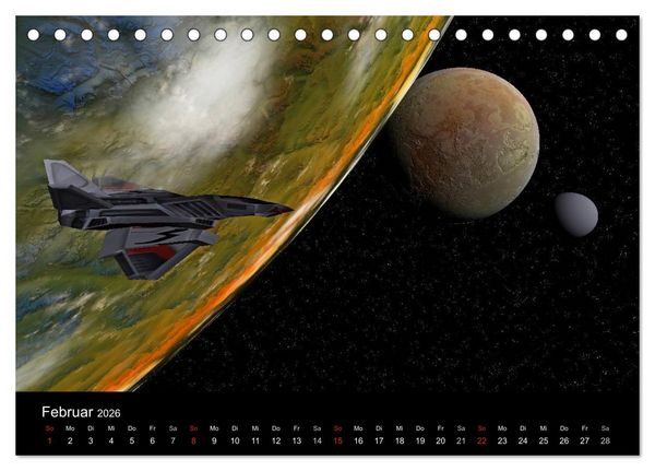 Produktbild: Fantasie-Planeten (Tischkalender 2026 DIN A5 quer), CALVENDO Monatskalender