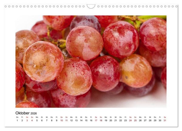 Produktbild: Frisches Obst - Mit leckeren Fr&uuml;chten und Vitaminen gesund durchs Jahr! (Wandkalender 2026 DIN A3 quer), CALVENDO Monatskalender