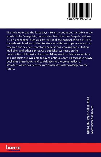 Produktbild: The holy week and the forty days