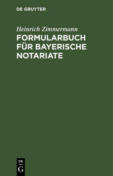 Produktbild: Formularbuch f&uuml;r Bayerische Notariate