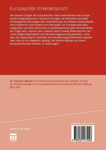 Produktbild: Europapolitik im Widerspruch