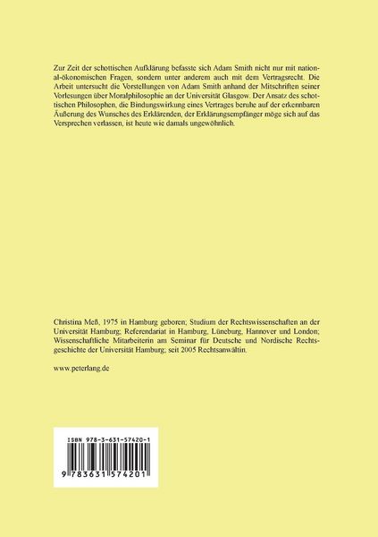 Produktbild: Das Vertragsrecht bei Adam Smith