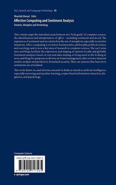Produktbild: Affective Computing and Sentiment Analysis