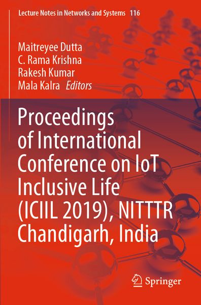 Produktbild: Proceedings of International Conference on IoT Inclusive Life (ICIIL 2019), NITTTR Chandigarh, India