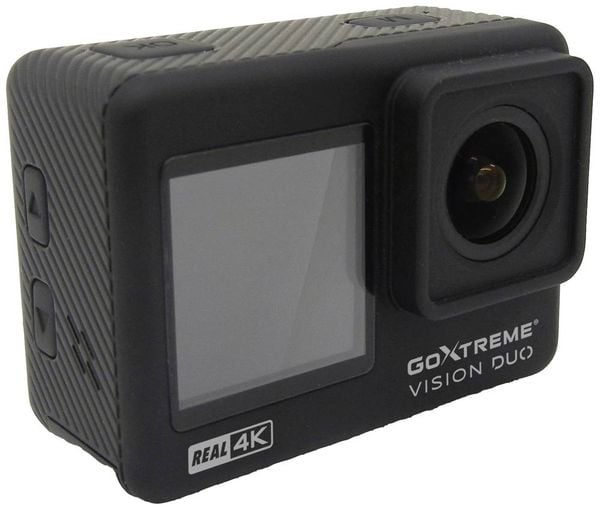 Produktbild: GoXtreme GoXtreme Vision Duo 4K Action Cam 4K, Dual-Display, Spritzwassergesch&uuml;tzt, Staubgesch&uuml;tzt, Wasserfest, WLAN, Zeitraffer