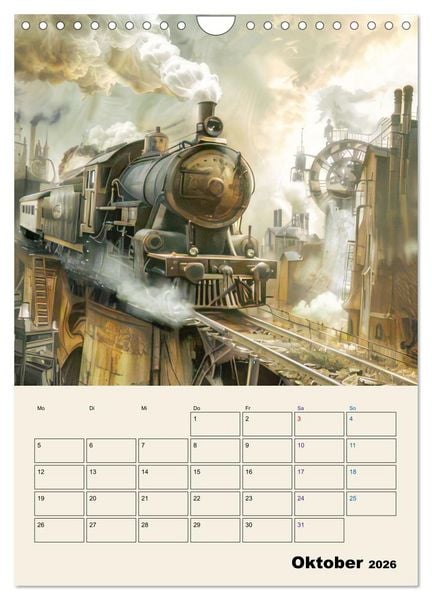 Produktbild: Steampunk - Mechanische Fantasiewelt (Wandkalender 2026 DIN A4 hoch), CALVENDO Monatskalender