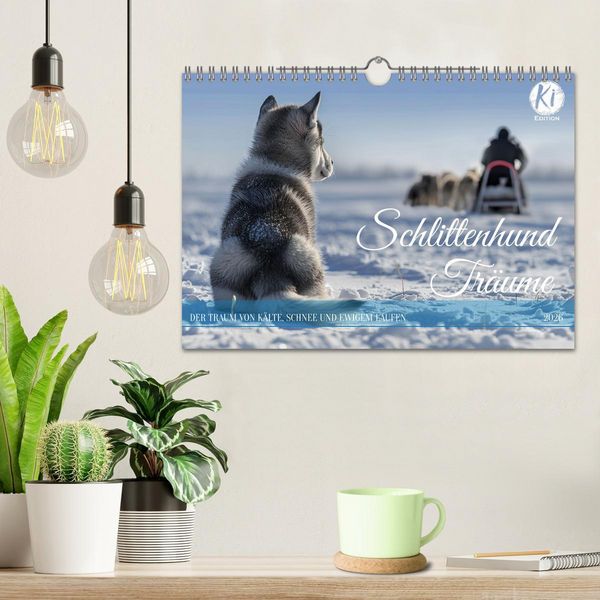 Produktbild: Schlittenhund Tr&auml;ume (Wandkalender 2026 DIN A4 quer), CALVENDO Monatskalender
