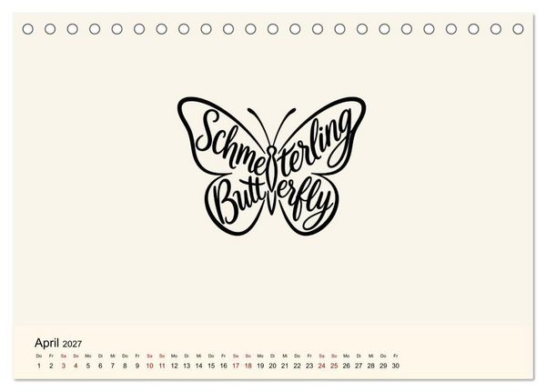 Produktbild: Buchstabentiere (Tischkalender 2027 DIN A5 quer), CALVENDO Monatskalender