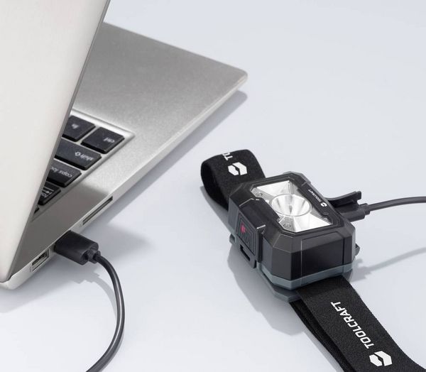 Produktbild: TOOLCRAFT TO-9664731 Stirnlampe Li-Ionen Akkus 400lm 30h TO-9664731