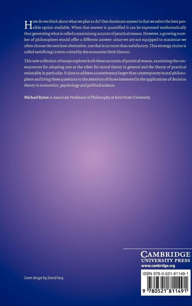 Produktbild: Satisficing and Maximizing