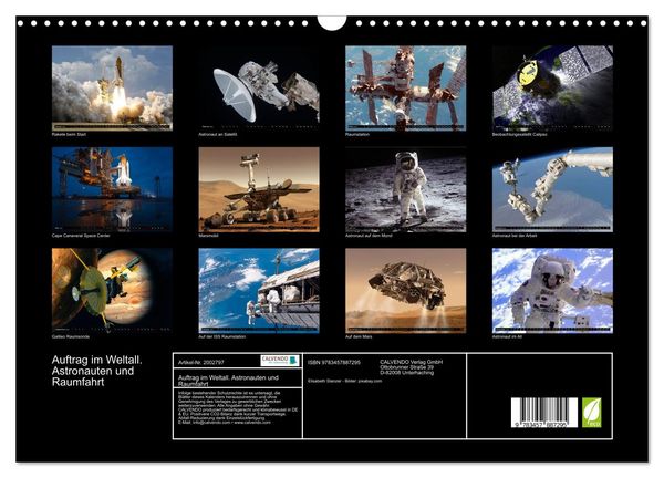 Produktbild: Auftrag im Weltall. Astronauten und Raumfahrt (Wandkalender 2026 DIN A3 quer), CALVENDO Monatskalender