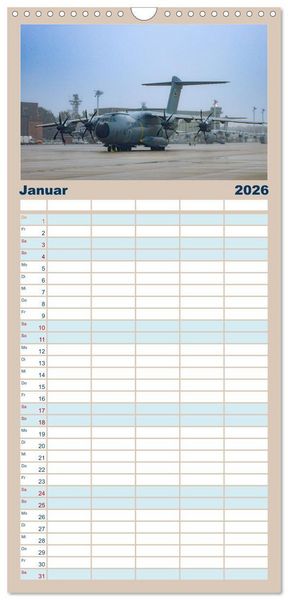 Produktbild: Familienplaner 2026 - A400M LTG 62 mit 5 Spalten (Wandkalender, 21 x 45 cm) CALVENDO
