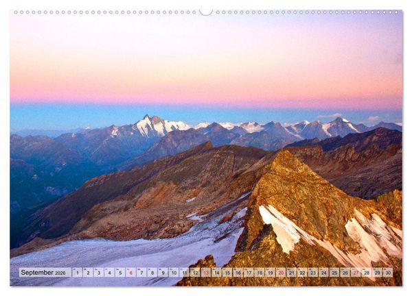Produktbild: Alpengl&uuml;hen in den Bergen im Salzburger Land (hochwertiger Premium Wandkalender 2026 DIN A2 quer), Kunstdruck in Hochglanz