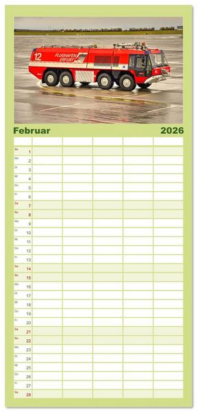 Produktbild: Familienplaner 2026 - Einsatzfahrzeuge 112 mit 5 Spalten (Wandkalender, 21 x 45 cm) CALVENDO