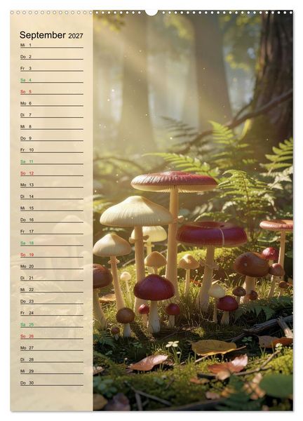 Produktbild: Pilze wie im M&auml;rchen (Wandkalender 2027 DIN A2 hoch), CALVENDO Monatskalender