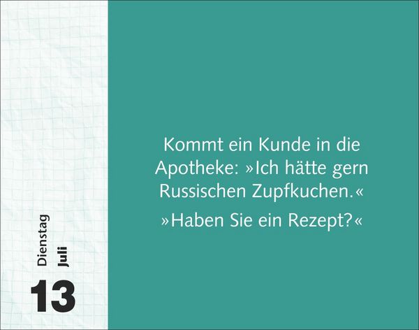 Produktbild: Witzirin Tagesabrei&szlig;kalender 2027 - Diese Packung enth&auml;lt: die lustigsten Witze f&uuml;r die t&auml;gliche Dosis Humor