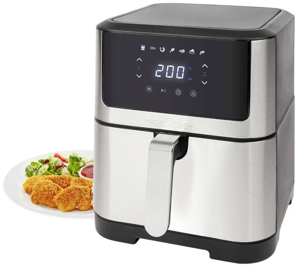 Profi Cook PC-FR 1269 H Heißluft-Fritteuse 8l 1800W Edelstahl, Schwarz