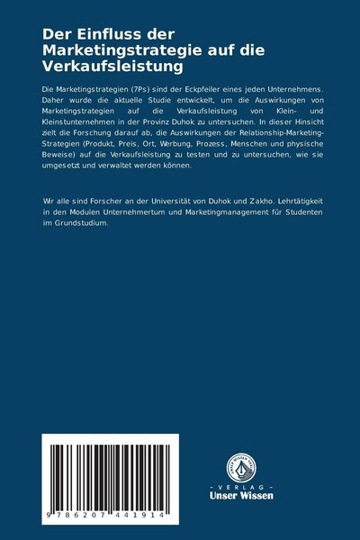 Produktbild: Der Einfluss der Marketingstrategie auf die Verkaufsleistung