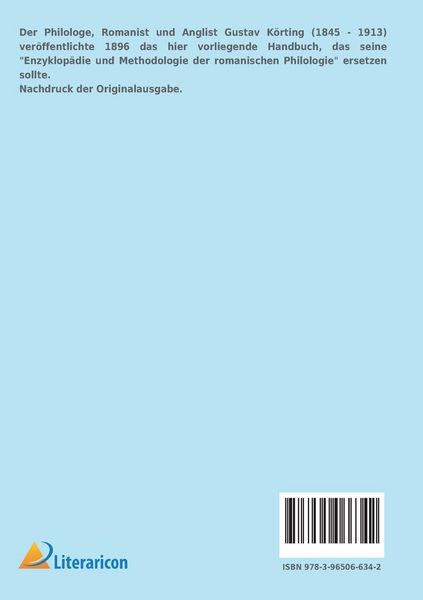 Produktbild: Handbuch der romanischen Philologie