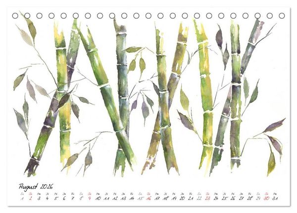 Produktbild: Asiatische Tuschmalerei (Tischkalender 2026 DIN A5 quer), CALVENDO Monatskalender