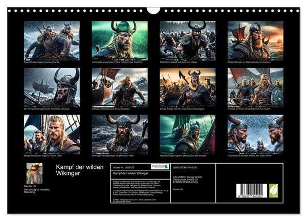 Produktbild: Kampf der wilden Wikinger (Wandkalender 2026 DIN A3 quer), CALVENDO Monatskalender