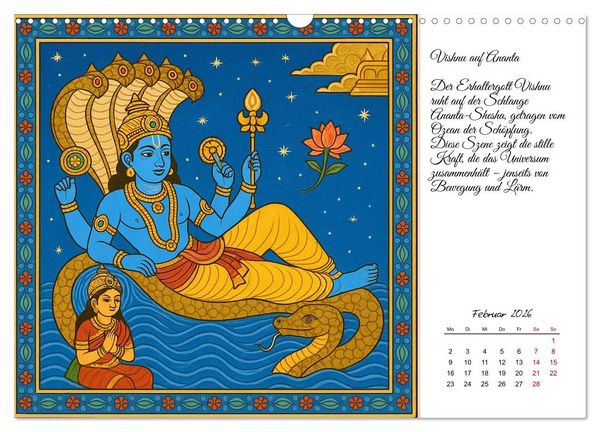 Produktbild: G&ouml;tterwelten des Hinduismus (Wandkalender 2026 DIN A3 quer), CALVENDO Monatskalender