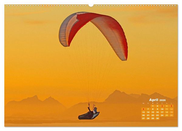 Produktbild: Paragliding: Der Traum vom Fliegen (Wandkalender 2026 DIN A2 quer), CALVENDO Monatskalender
