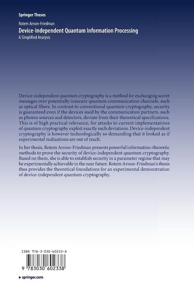 Produktbild: Device-Independent Quantum Information Processing