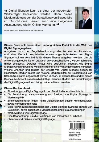 Produktbild: Digital Signage: Technologie, Anwendung, Chancen & Risiken
