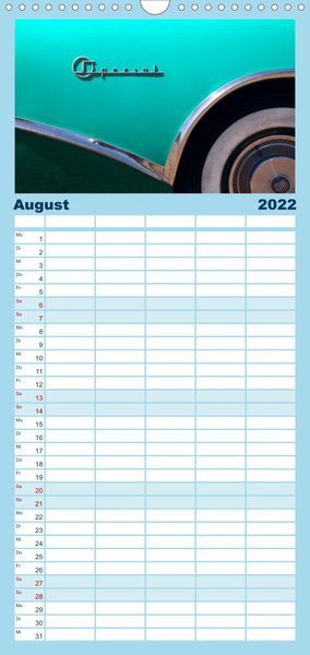 Produktbild: Familienplaner Classic Cars (Wandkalender 2022 , 21 cm x 45 cm, hoch)