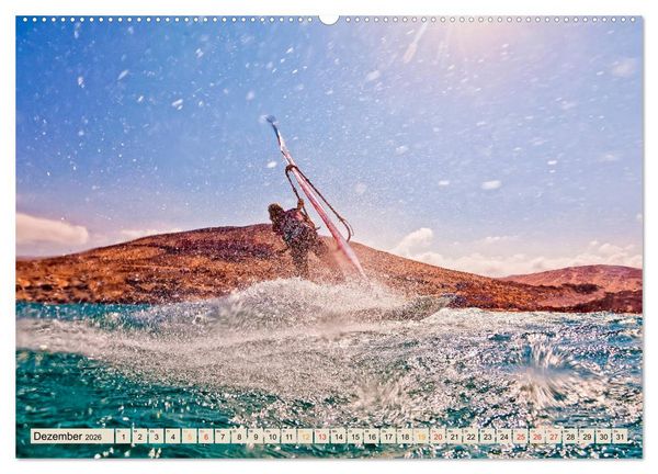 Produktbild: Windsurfing - extrem cool (hochwertiger Premium Wandkalender 2026 DIN A2 quer), Kunstdruck in Hochglanz