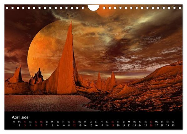 Produktbild: Fantasie-Planeten (Wandkalender 2026 DIN A4 quer), CALVENDO Monatskalender