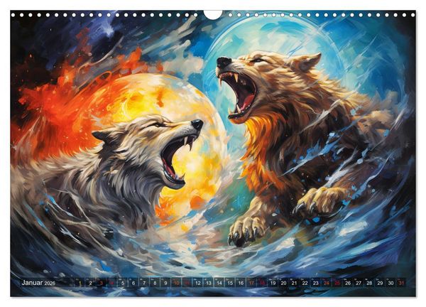 Produktbild: G&ouml;tterd&auml;mmerung - Der Ragnar&ouml;k in der nordischen Mythologie (Wandkalender 2026 DIN A3 quer), CALVENDO Monatskalender