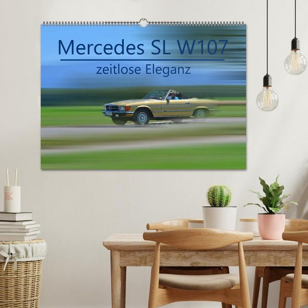 Produktbild: Mercedes SL W107 - zeitlose Eleganz (Wandkalender 2026 DIN A2 quer), CALVENDO Monatskalender