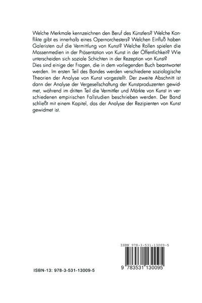 Produktbild: Soziologie der Kunst