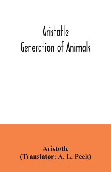 Produktbild: Aristotle; Generation of animals