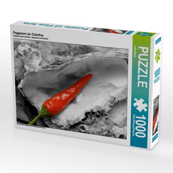 CALVENDO Puzzle Pepperoni als Colorkey | 1000 Teile Lege-Größe 64x48cm Foto-Puzzle für glückliche Stunden