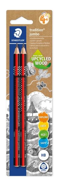 Produktbild: STAEDTLER jumbo 1285 Schreiblernbleistift, Blisterkarte mit 2 Bleistiften HB, 1285-2 BK2