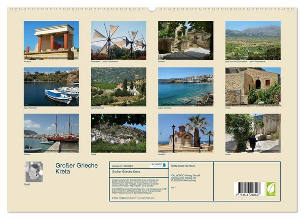 Produktbild: Gro&szlig;er Grieche Kreta (hochwertiger Premium Wandkalender 2026 DIN A2 quer), Kunstdruck in Hochglanz