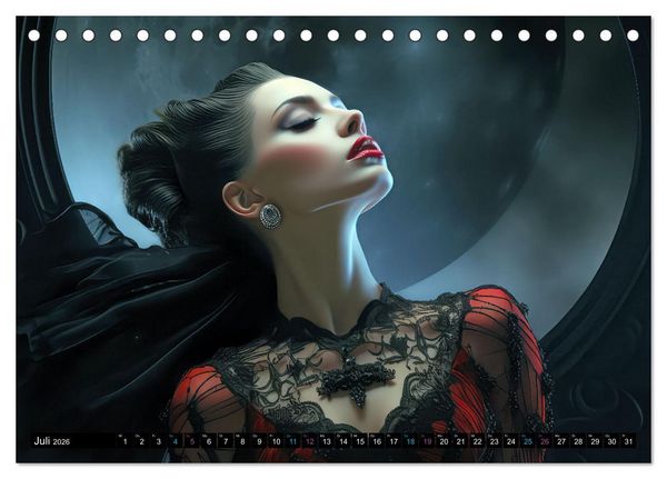 Produktbild: Vampire Nachtkreaturen (Tischkalender 2026 DIN A5 quer), CALVENDO Monatskalender