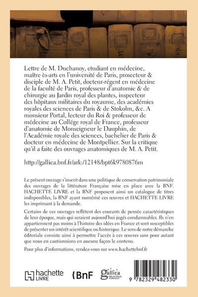 Produktbild: Lettre de M. Duchanoy, etudiant en m&eacute;decine, ma&icirc;tre &egrave;s-arts en l'universit&eacute; de Paris