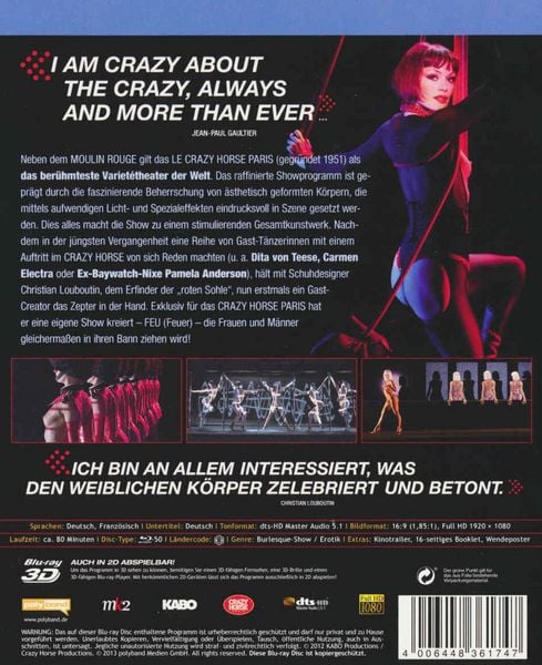 Produktbild: FEU (FEUER) von Christian Louboutin - Le Crazy Horse Paris (inkl. 2D-Version)