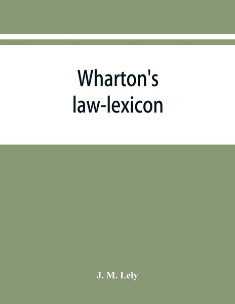 Produktbild: Wharton's law-lexicon