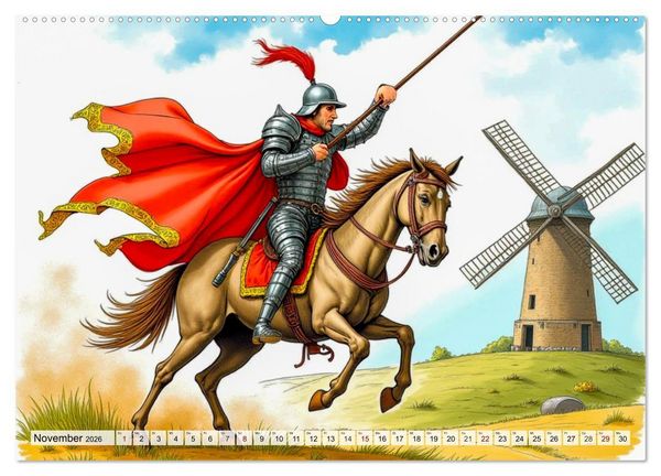 Produktbild: Vergessene Abenteuer - Szenen gro&szlig;er B&uuml;cher (hochwertiger Premium Wandkalender 2026 DIN A2 quer), Kunstdruck in Hochglanz