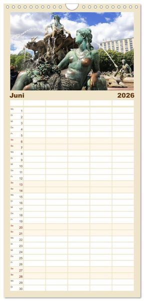 Produktbild: Familienplaner 2026 - In Berlins Mitte mit 5 Spalten (Wandkalender, 21 x 45 cm) CALVENDO
