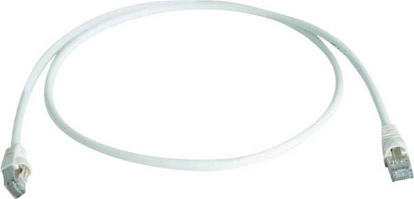 Produktbild: Teleg&auml;rtner 100007991 RJ45 Patchkabel CAT 6a S/FTP 1.00 m Wei&szlig; Flammwidrig, Halogenfrei, UL-zertifiziert 1 St.