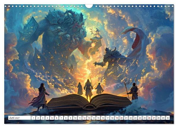 Produktbild: Welten zwischen den Zeilen - B&uuml;cher, die Tr&auml;ume wecken (Wandkalender 2027 DIN A3 quer), CALVENDO Monatskalender