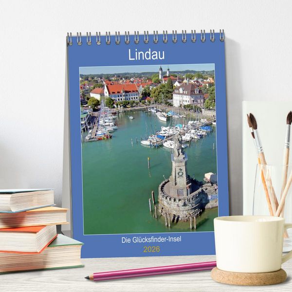 Produktbild: Lindau. Die Gl&uuml;cksfinder-Insel (Tischkalender 2026 DIN A5 hoch), CALVENDO Monatskalender