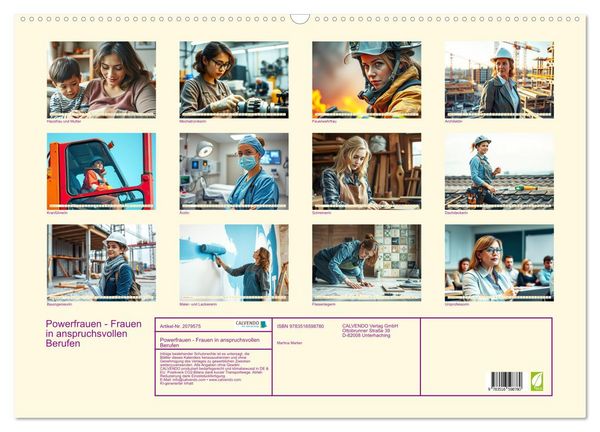 Produktbild: Powerfrauen - Frauen in anspruchsvollen Berufen (Wandkalender 2026 DIN A2 quer), CALVENDO Monatskalender